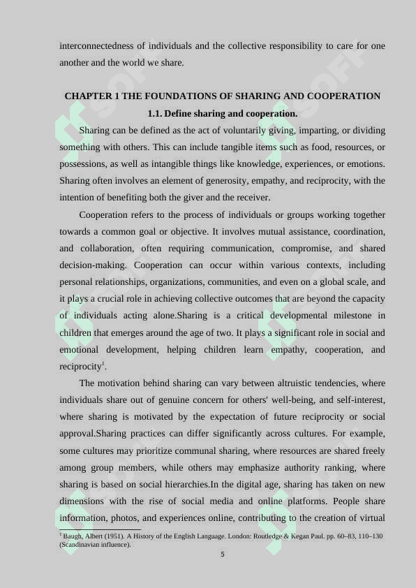 SHARING IS CARING UNDERSTANDING THE IMPORTANCE OF SHARING AND COOPERATION. 4
