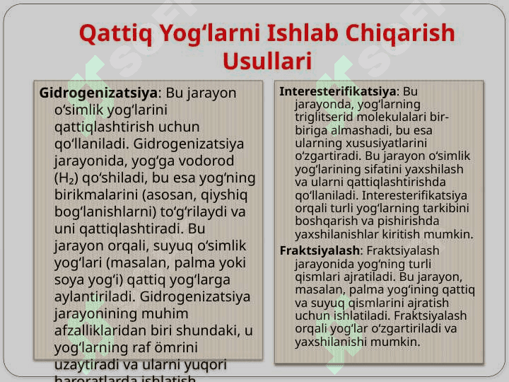 Qattiq Yogʻlarini Ishlab Chiqarish Texnologiyasi t.pptx 4