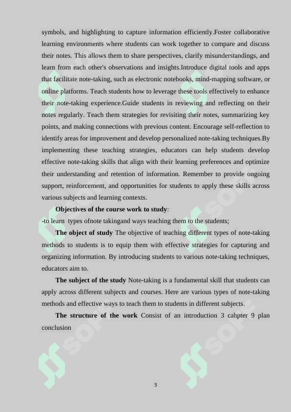 TYPES OFNOTE TAKINGAND WAYS TEACHING THEM  TO THE STUDENTS. 4