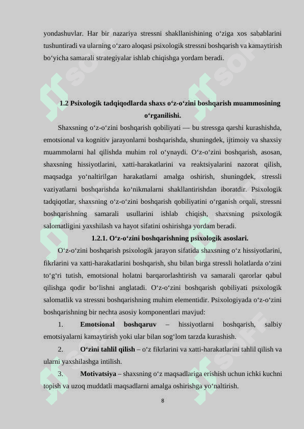 PSIXOLOGIK STRESS SHAKLLANISHIGA TA’SIR KO‘RSATUVCHI OMILLAR. 7