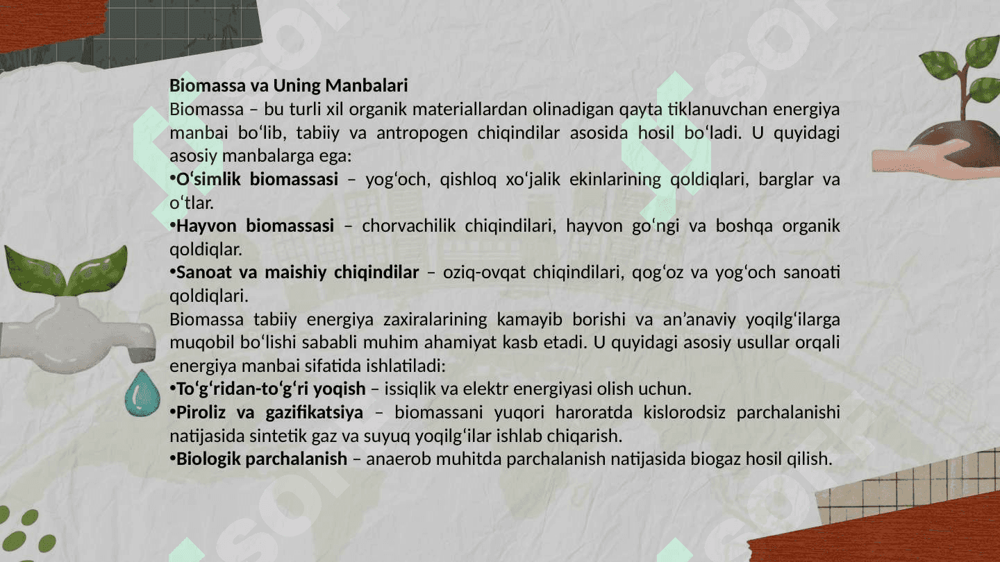 Biomassa va biogazning atrof muhitga ta`siri va barqarorlikka tasiri 4