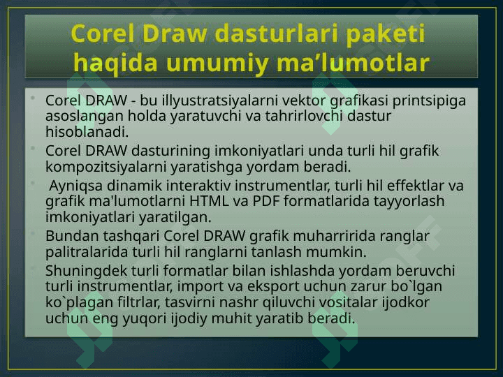 Corel Capture dasturining imkoniyatlari va qo’llanilishi 3