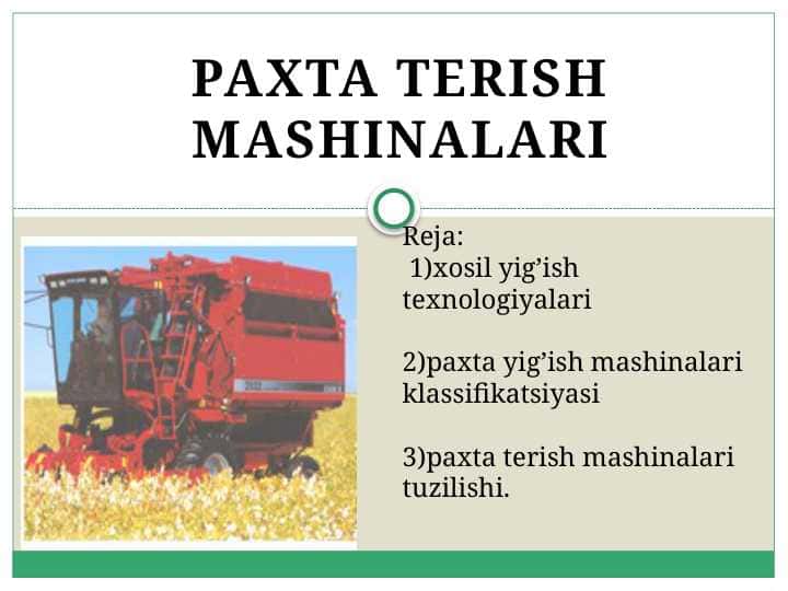 Paxta terish mashinalari