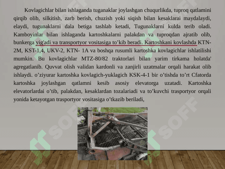 Kartoshka sabzavot yig’ishtirish mashinalari 4