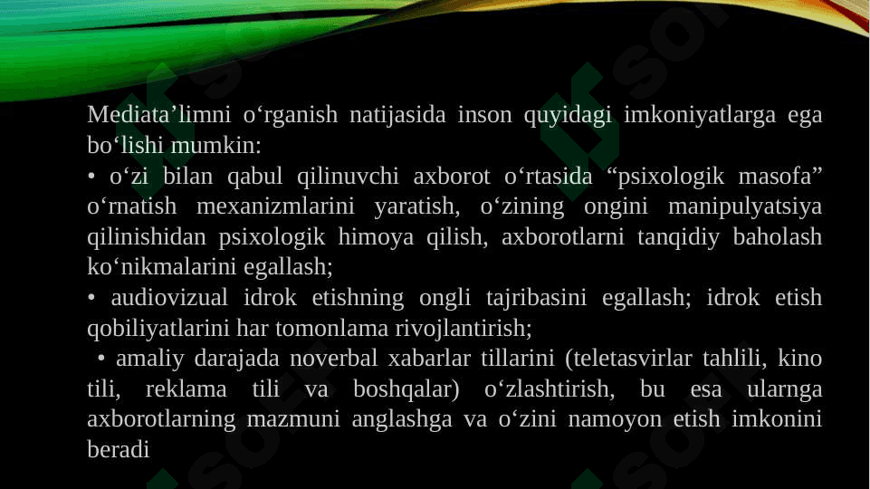 AXBOROT XAVFSIZLIGINI TA’MINLAShDA MEDIATA’LIMNING AHAMIYaTI 5