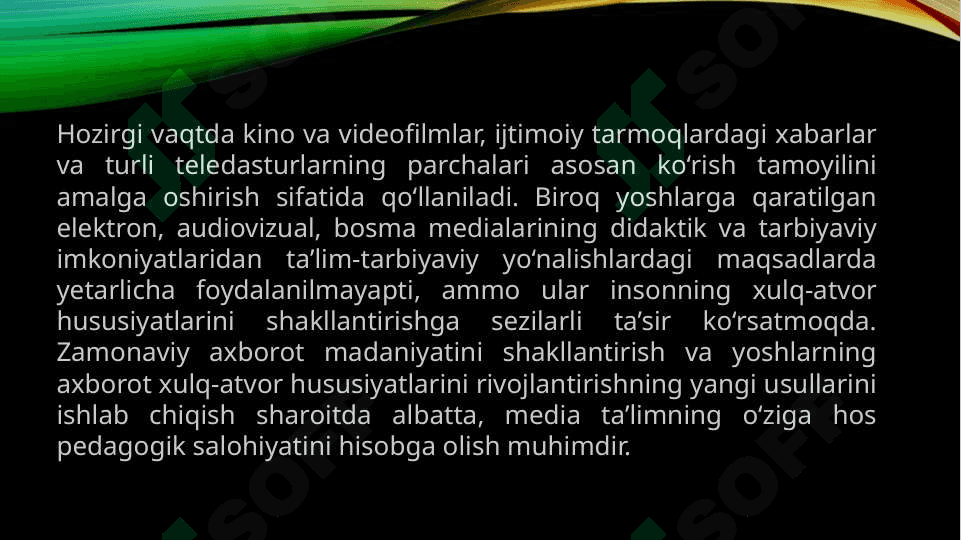 AXBOROT XAVFSIZLIGINI TA’MINLAShDA MEDIATA’LIMNING AHAMIYaTI 7