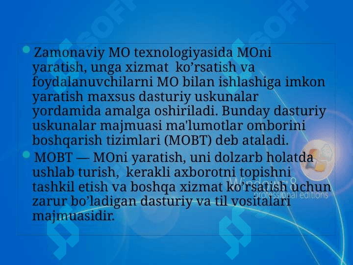 Ma'lumotlar omborini yaratishda formulalardan foydalanish 6