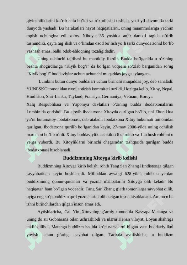 Xitoyga buddizmning kirib kelishi va rivojlanishi 6