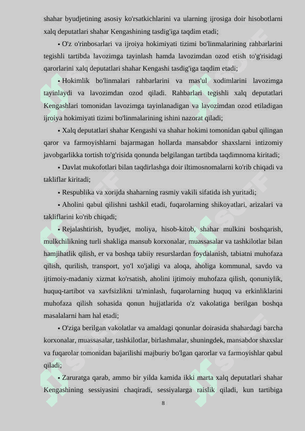 Malakaviy amaliyot bo'yicha hisobot (hokimiyat misolida) 8