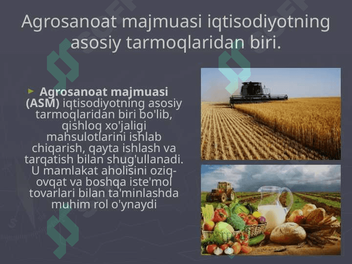 Agrosanoat majmuasi iqtisodiy faoliyatini davlat tomonidan qo‘llab-quvvatlanishi 3