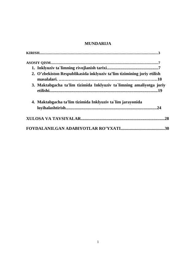 O'zbekiston Respublikasida inklyuziv ta'limni loyihalashtirish 1