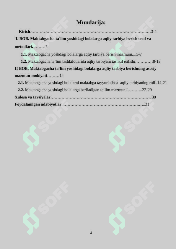 Maktabgacha ta`lim yoshidagi bolalarga aqliy tarbiya berish usul va metodlari 2