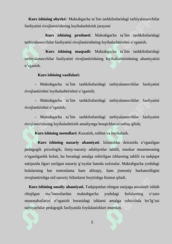 maktabgacha ta’lim tashkilotlaridagi tarbiyalanuvchilar faoliyatini rivojlantirishning loyihalashtirish xususiyati 5