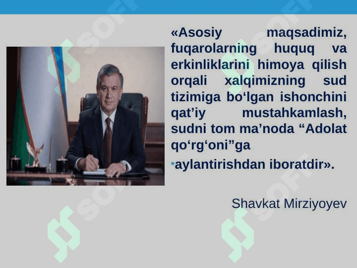 o’zbekiston respublikasi sud tizimining konstitutsaviy asoslari. yangilangan konstitutsiyada advokatura va prokuraturaning davlat organlari tizimida tutgan o’rni. 3