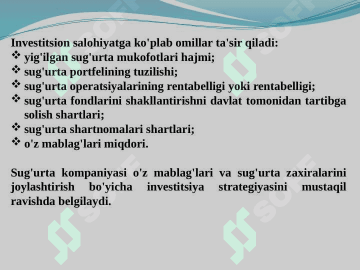 Sug'urta kompaniyalarining investitsion faoliyati 4