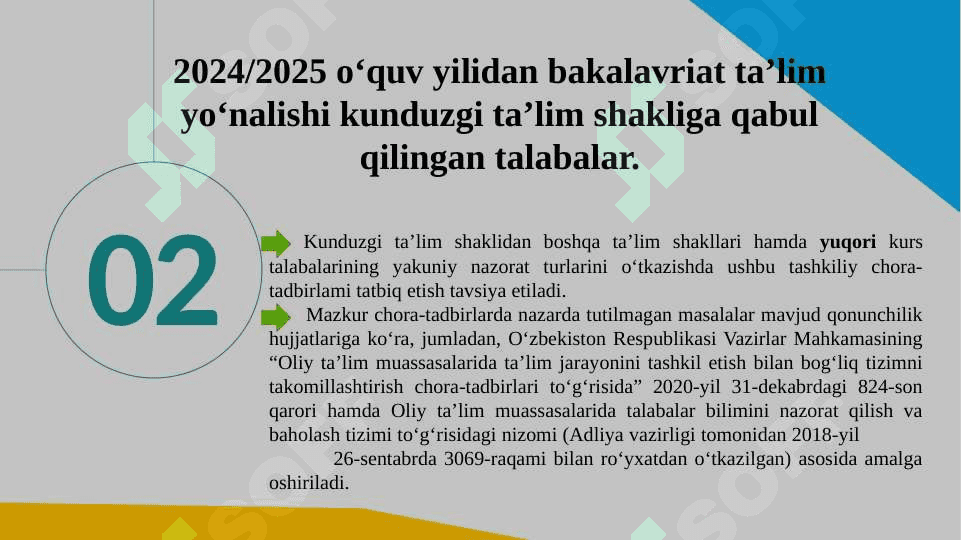 OLIY O‘QUV YURTLARIDA O‘QUV JARAYONINI  KREDIT-MODUL TIZIMDA  TASHKIL QILISH 3
