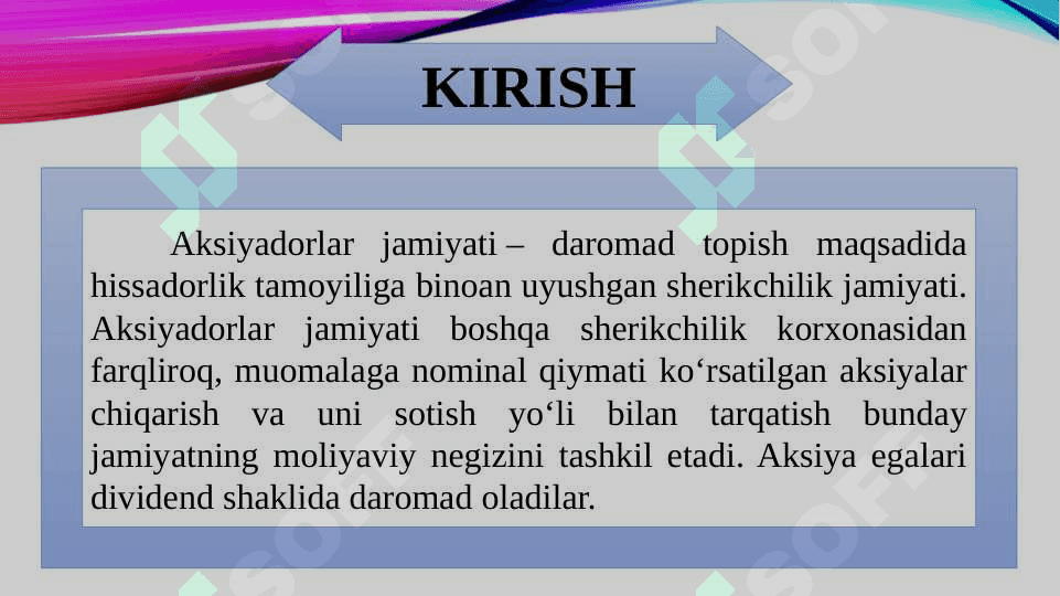 Aksiyadorlik jamiyatlarini tashkil etish (qayta tashkil etish, tugatish, qo'shib olish) 2