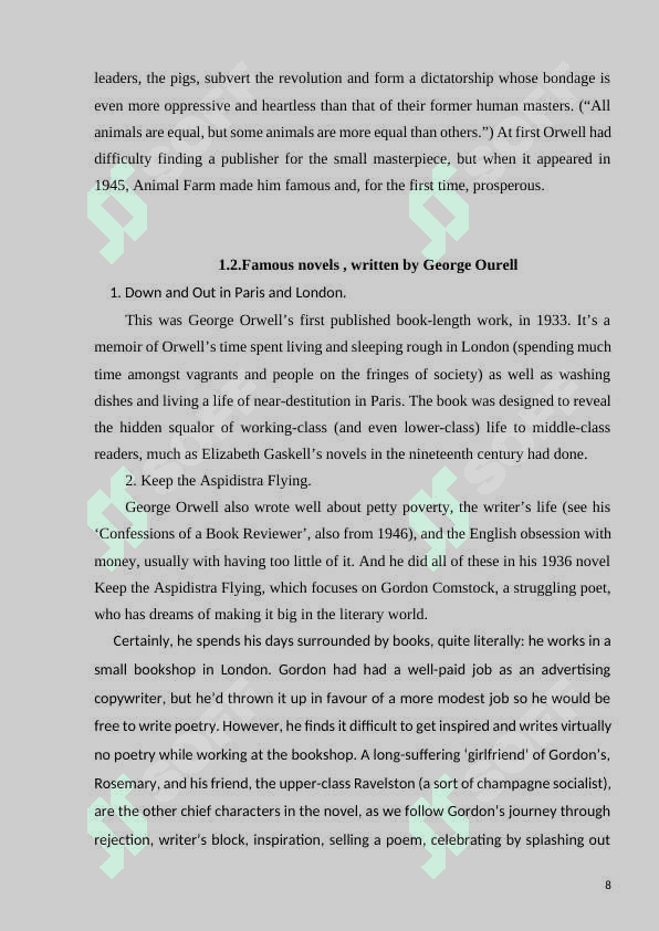 The social aspects in G. Orwell's novel "1984" 8