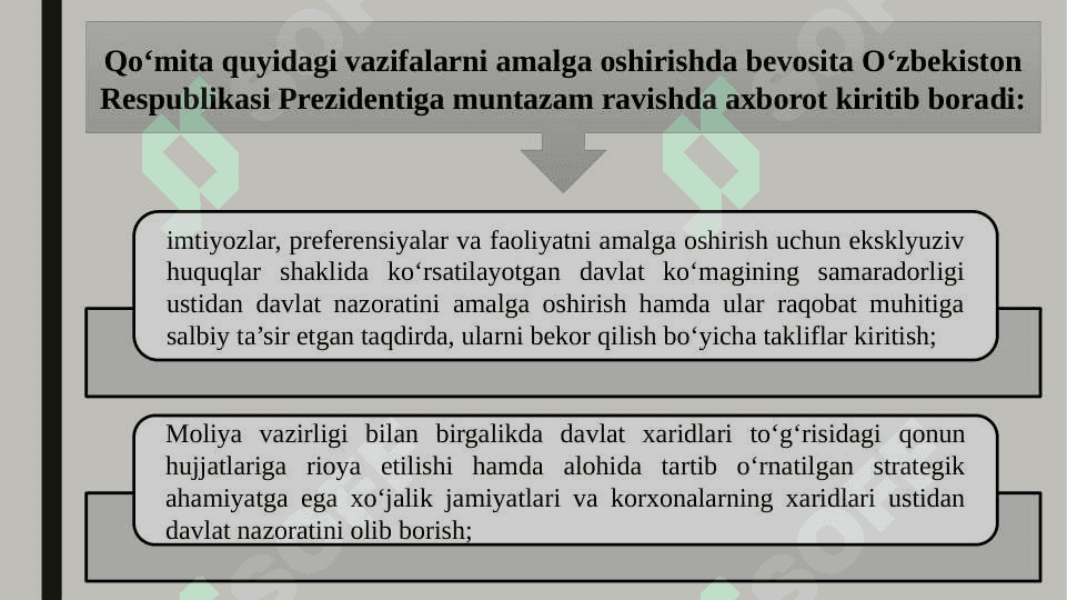 Raqobat muhitini yanada rivojlantirish va iqtisodiyotdagi davlat ishtirokini qisqartirish 4