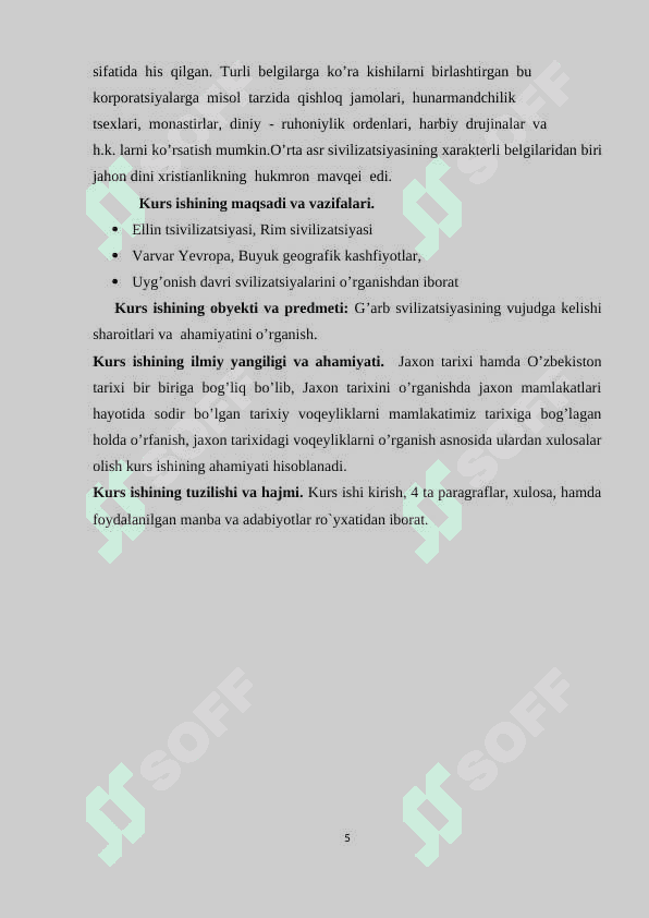 GARB SIVILIZATSIYASINING VUJUDGA KELISHI 5