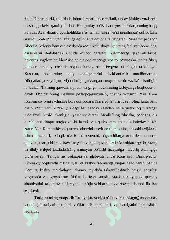 PEDAGOGIK  TAKT. PEDAGOGIK  ODOB. 4
