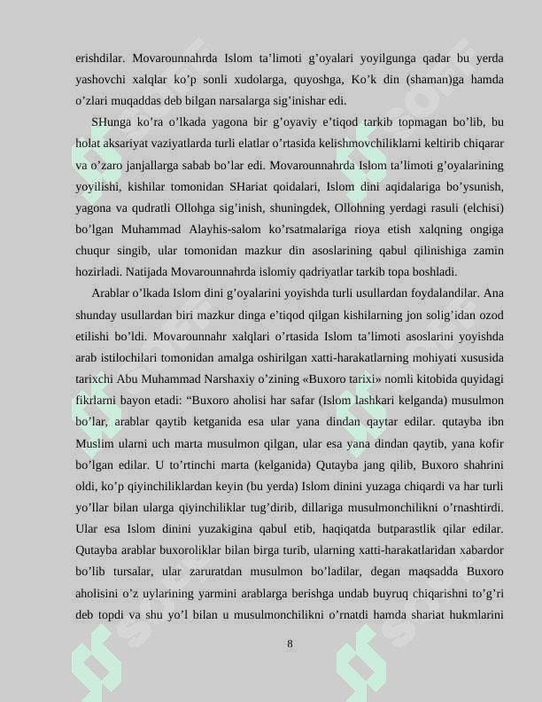 ISLOM DINI G'OYALARINING TA'LIM-TARBIYAGA TASIRI 8
