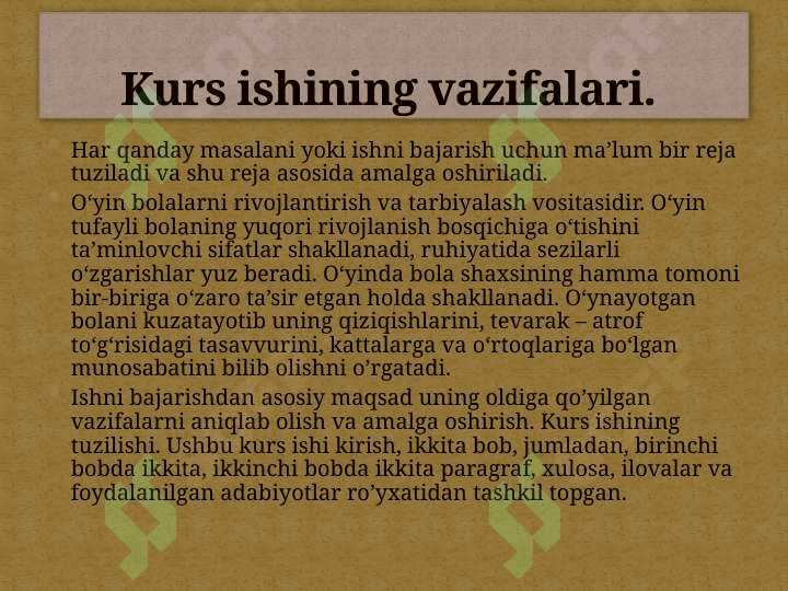 BOLALAR O’YININI TASHKIL ETISHDA PEDAGOGNING O’RNI. 5