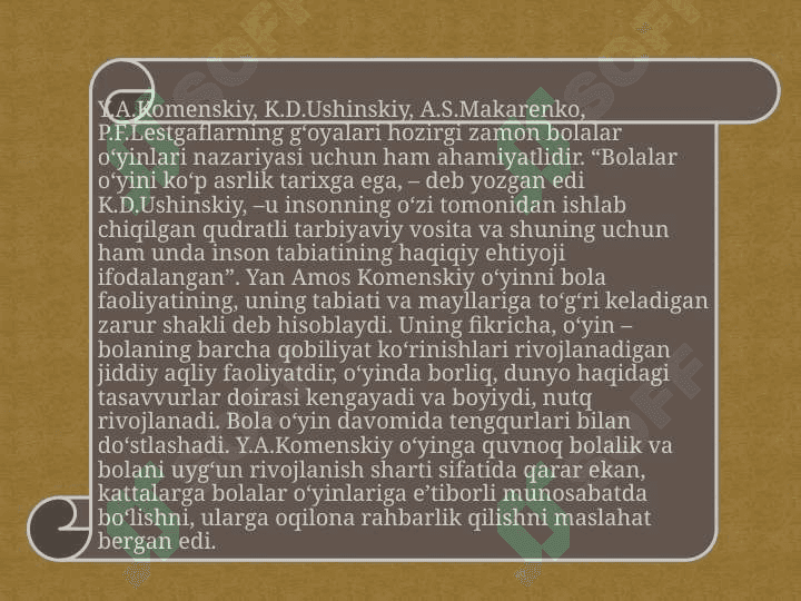 BOLALAR O’YININI TASHKIL ETISHDA PEDAGOGNING O’RNI. 7