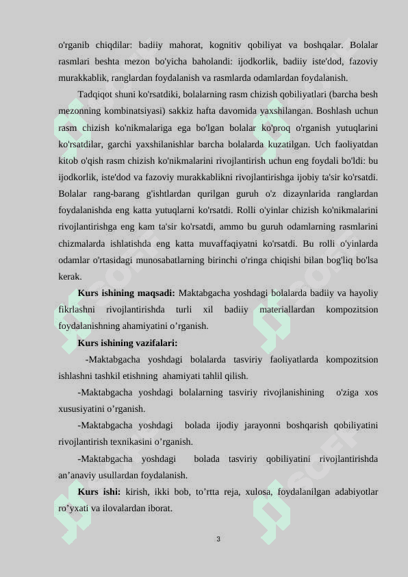 Maktabgacha yoshdagi bolalarda badiiy va xayoliy fikrlashni rivojlantirish turli xil badiiy materyallardan kampozitsion  foydalanish 3