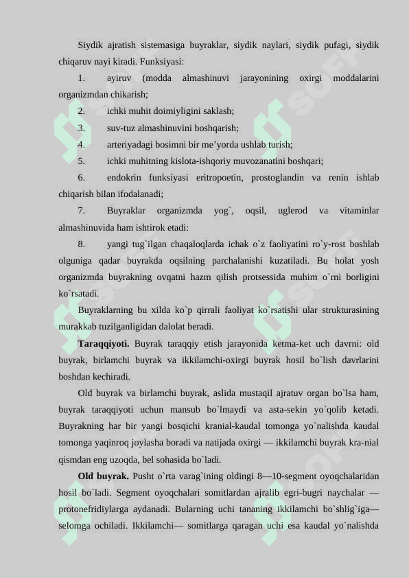 Siydik ajratish tizimi 2