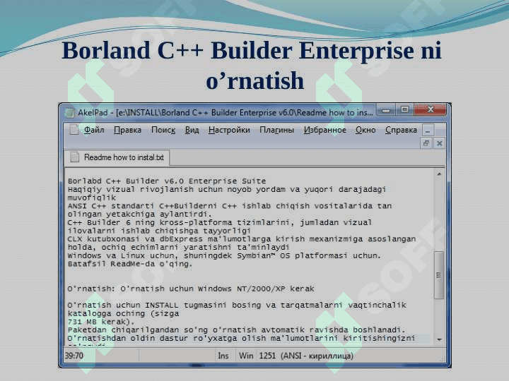 Visual Studio muhitida dasturlash 2