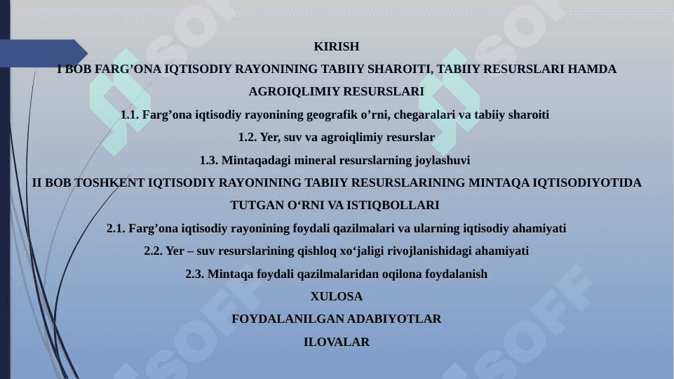 FARG’ONA IQTISODIY RAYONI TABIIY SHAROITI VA RESURSLARINI IQTISODIY GEOGRAFIK BAHOLASH 2