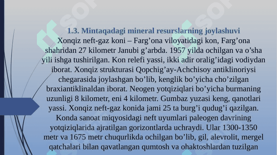 FARG’ONA IQTISODIY RAYONI TABIIY SHAROITI VA RESURSLARINI IQTISODIY GEOGRAFIK BAHOLASH 8