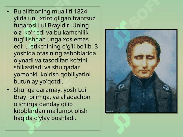 Lui Brayl tizimining yaratilish tarixi 2