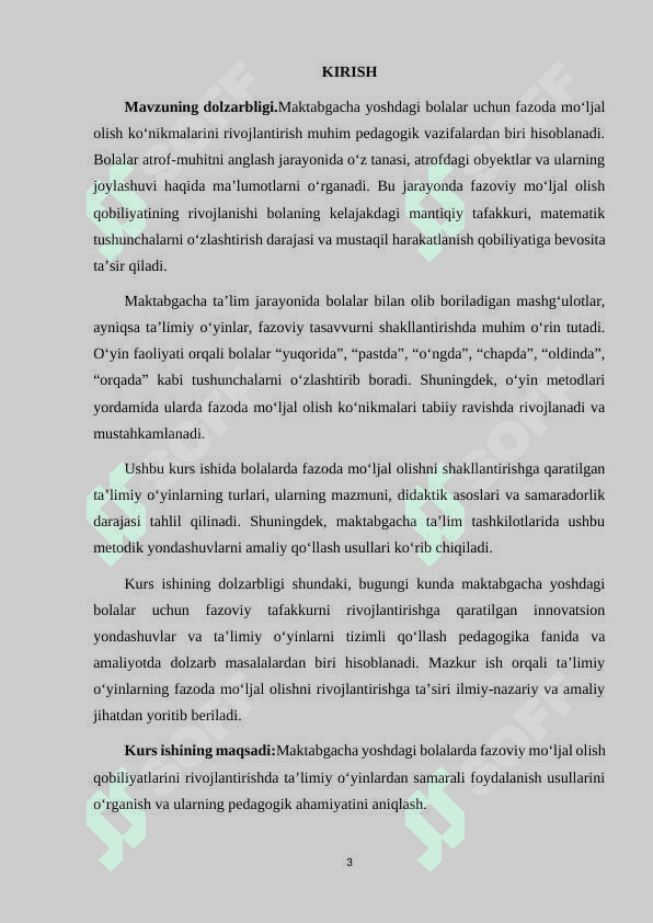 BOLALARDA FAZODA MO'LJAL OLISHNI RIVOJLANTIRISH UCHUN TA'LIMIY O'YINLARDAN FOYDALANISH 3