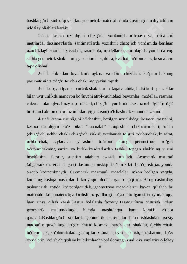 2-SINFDA GEOMETRIK MATERIAL USTIDA ISHLASH. 7