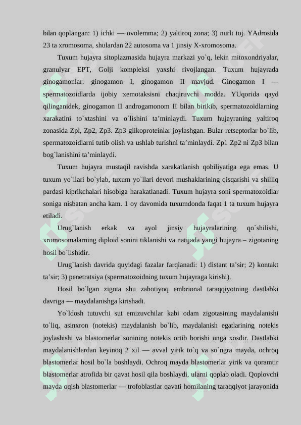 Embrional taraqqiyot 4