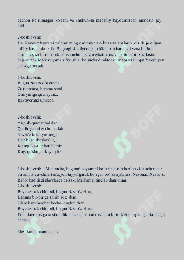 21-mart Navro’z tadbir senariysi 2