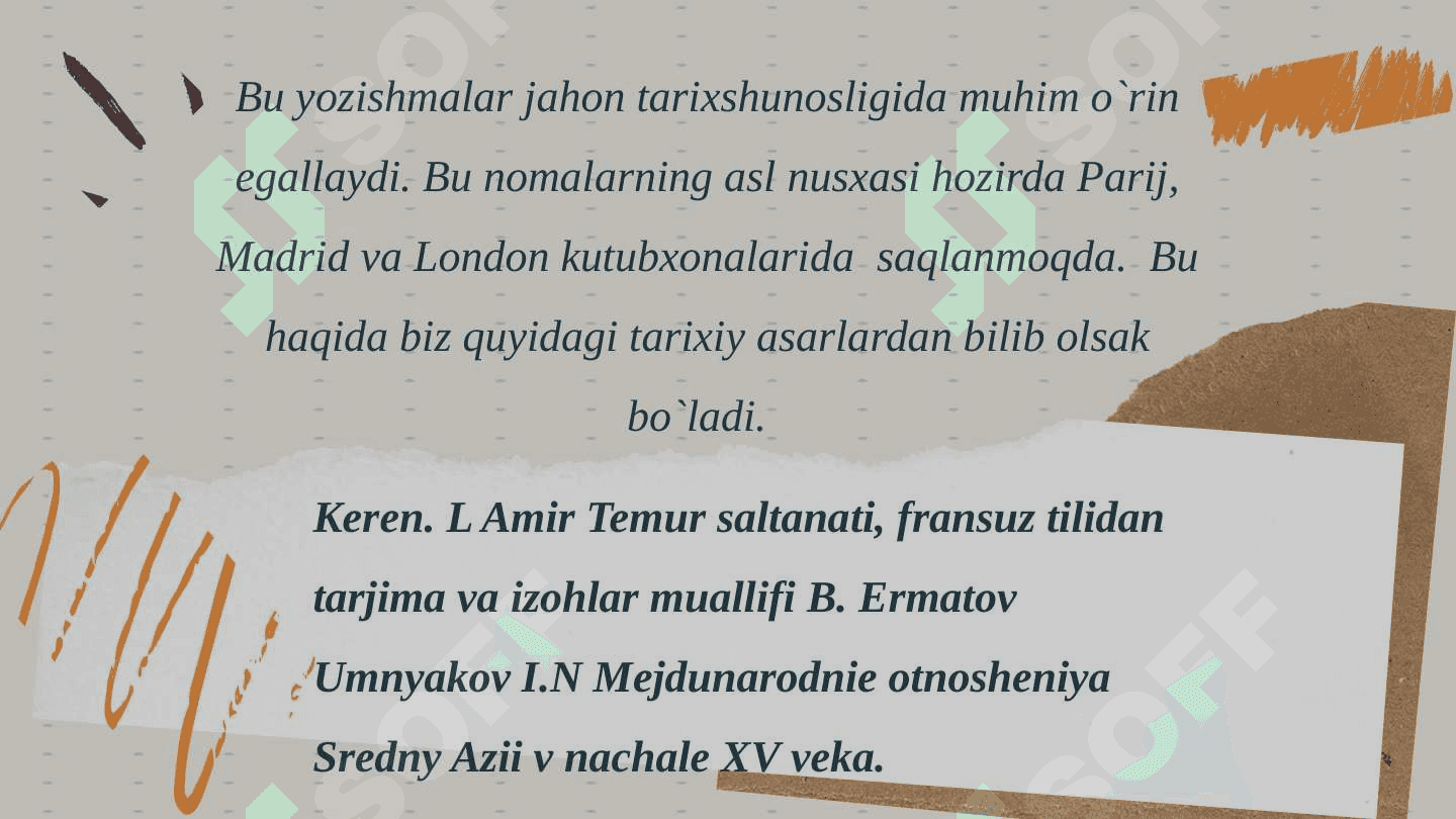 Amir Temurning Jahon tarixshunosligi va manbashunosligida tutgan o`rni 8