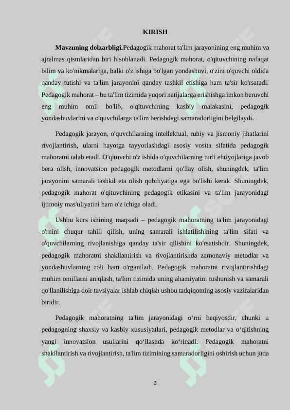 PEDAGOGIK JARAYONDA PEDAGOGIK MAHORATNING TUTGAN O'RNI 3