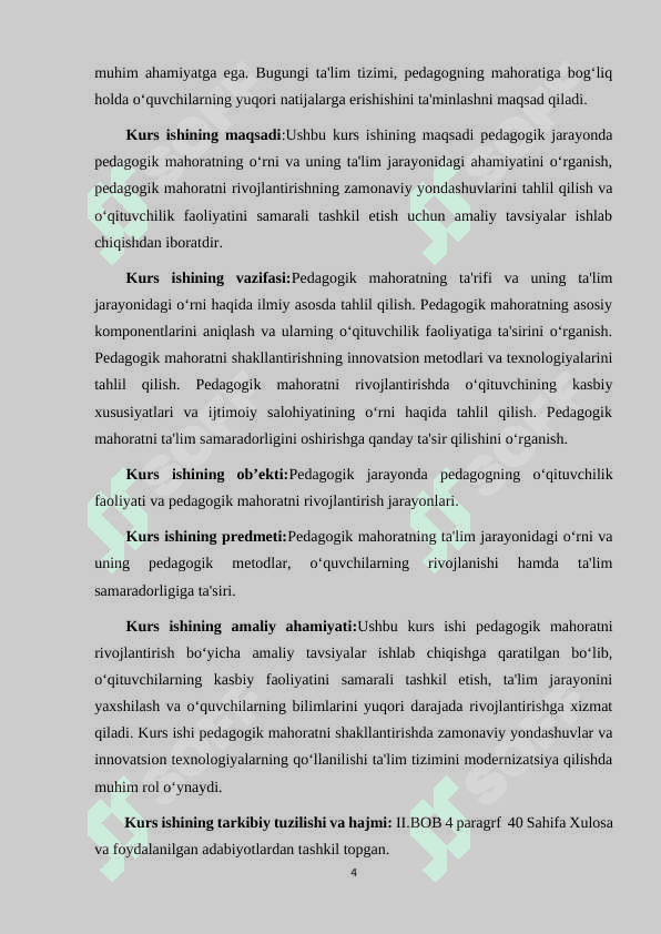 PEDAGOGIK JARAYONDA PEDAGOGIK MAHORATNING TUTGAN O'RNI 4