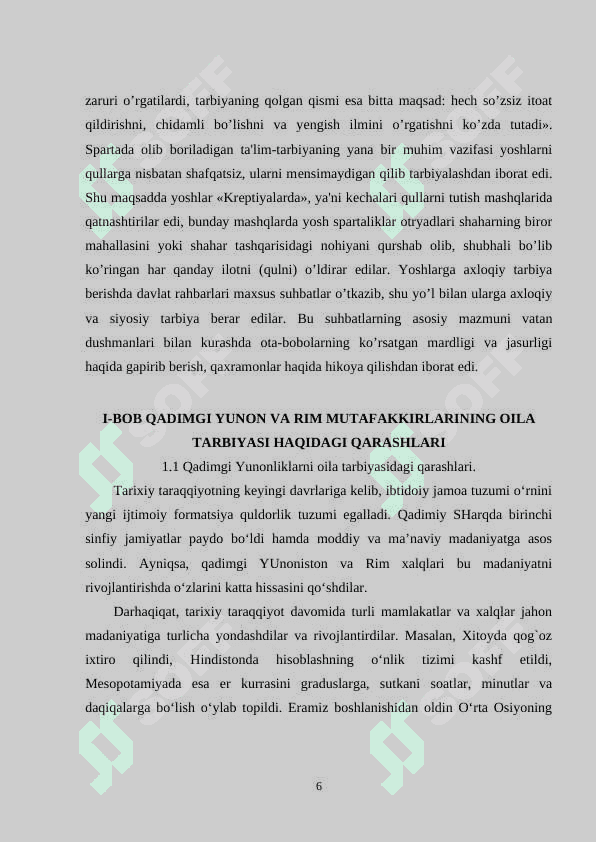 QADIMGI YUNON VA RIM MUTAFAKKIRLARINING OILA TARBIYASI HAQIDAGI QARASHLARI 6