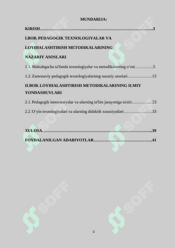 MAKTABGACHA TA'LIM JARAYONIDA TEXNOLOGIYALAR VA LOYIHALASHTIRISHDA METODIKALAR BILAN BOG'LIQLIGI 2