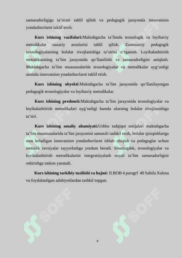MAKTABGACHA TA'LIM JARAYONIDA TEXNOLOGIYALAR VA LOYIHALASHTIRISHDA METODIKALAR BILAN BOG'LIQLIGI 4