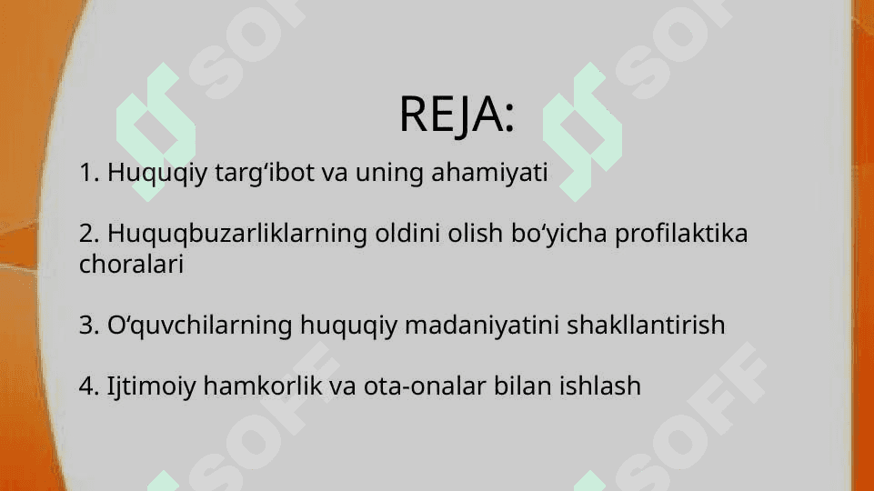 Huquq fani o‘qituvchilarining huquqbuzarliklarni oldini olishdagi roli 2