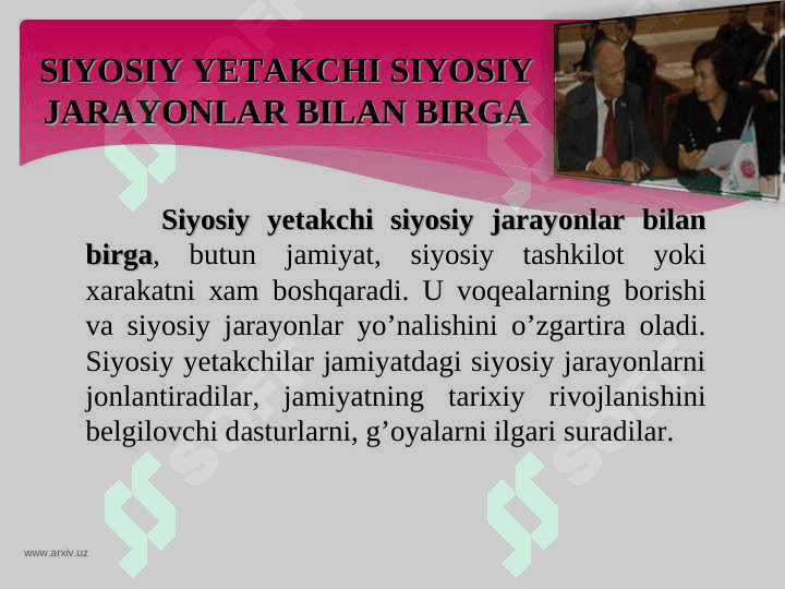 Siyosiy yetakchilik tushunchasi va turlari 8