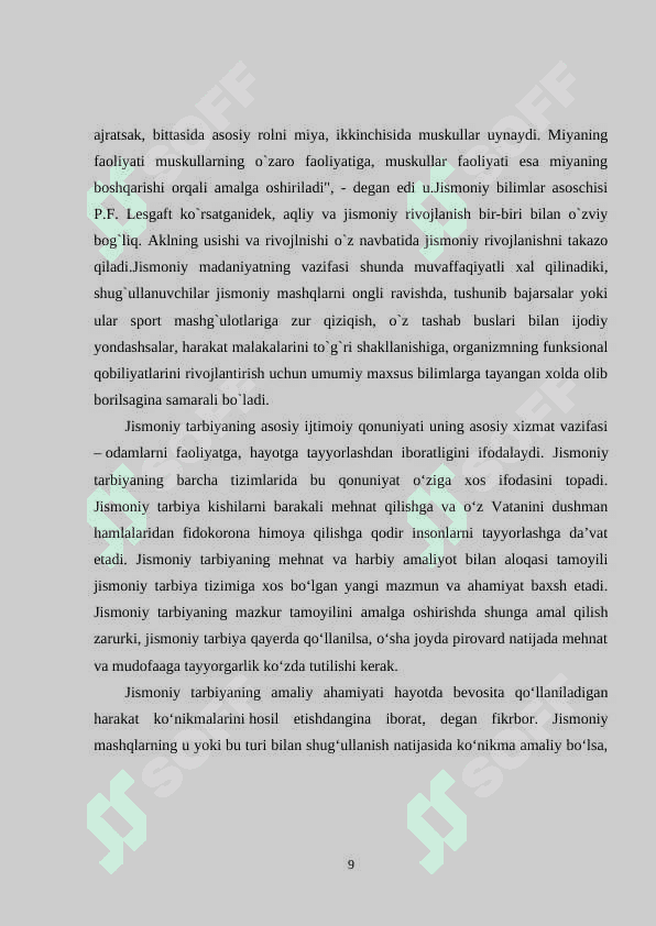 JISMONIY TARBIYANING BOSHQA YO‘NALISHLAR BILAN BOG‘LIQLIGI 8