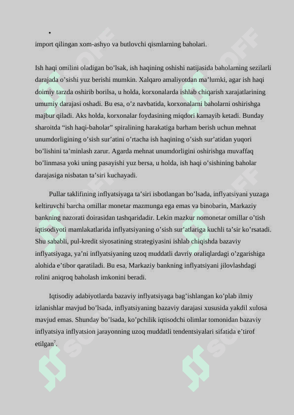 Inflyatsiya pasaytirish 6