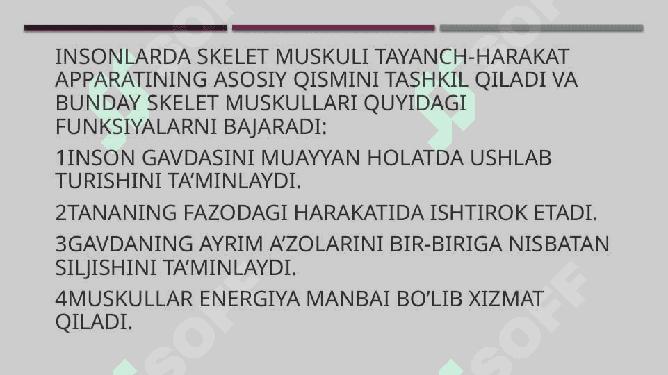 Mushak xossalarini o’rganish usullari 3