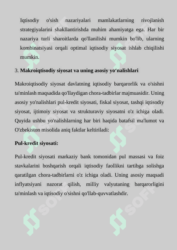 Iqtisodiy o’sishni rag’batlantiruvchi  222 7